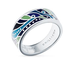 серебряное кольцо с эмалью