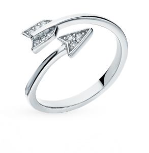 серебряное кольцо с фианитами