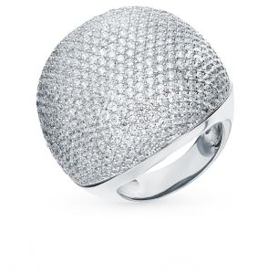 серебряное кольцо с фианитами