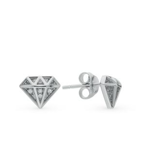 серебряные серьги с фианитами