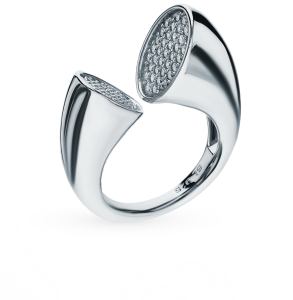 серебряное кольцо с фианитами