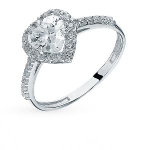 серебряное кольцо с фианитами