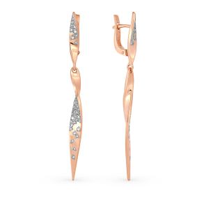 золотые серьги с бриллиантами