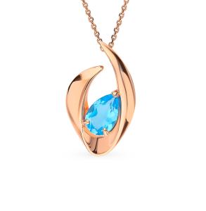 золотая подвеска с топазами