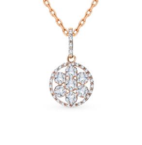 золотая подвеска с фианитами