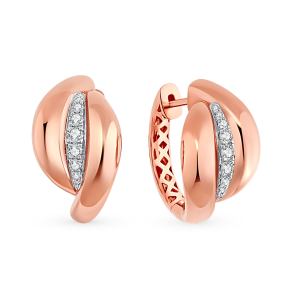 золотые серьги с бриллиантами