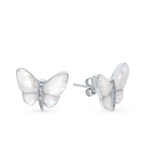 серебряные серьги с перламутром