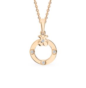 золотая подвеска с фианитами