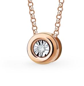 золотая подвеска с бриллиантами