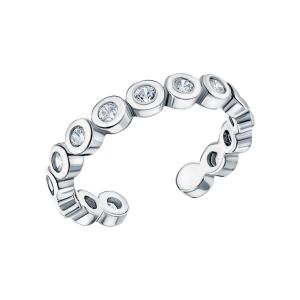 стальная серьга с фианитами