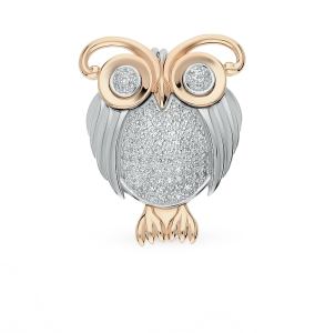 золотая брошь с бриллиантами