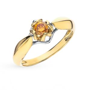 золотое кольцо с бриллиантами