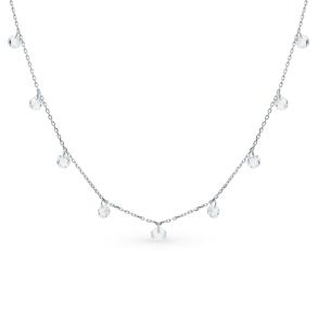серебряное шейное украшение с фианитами