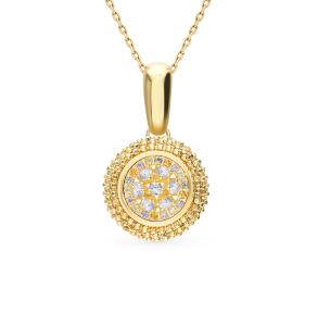 золотая подвеска с фианитами