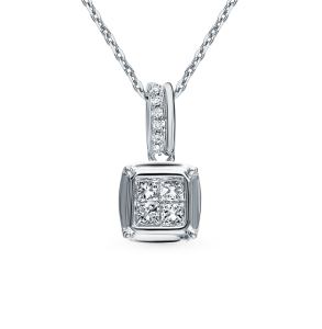 золотая подвеска с бриллиантами