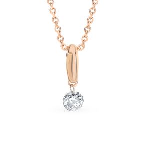 Золотая подвеска с бриллиантом