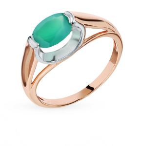 золотое кольцо с агатом