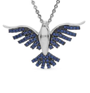 серебряная подвеска с фианитами