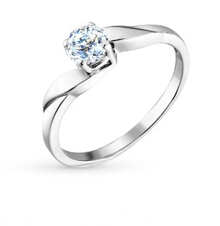 Серебряное кольцо с фианитами SOKOLOV 94010011: белое серебро 925 пробы, фианит — купить в интернет-магазине SUNLIGHT, фото, артикул 42391