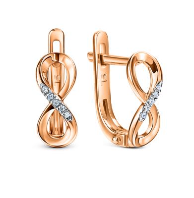 Золотые серьги с бриллиантами