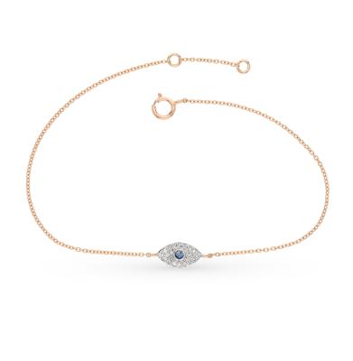 Золотой браслет с сапфирами и бриллиантами