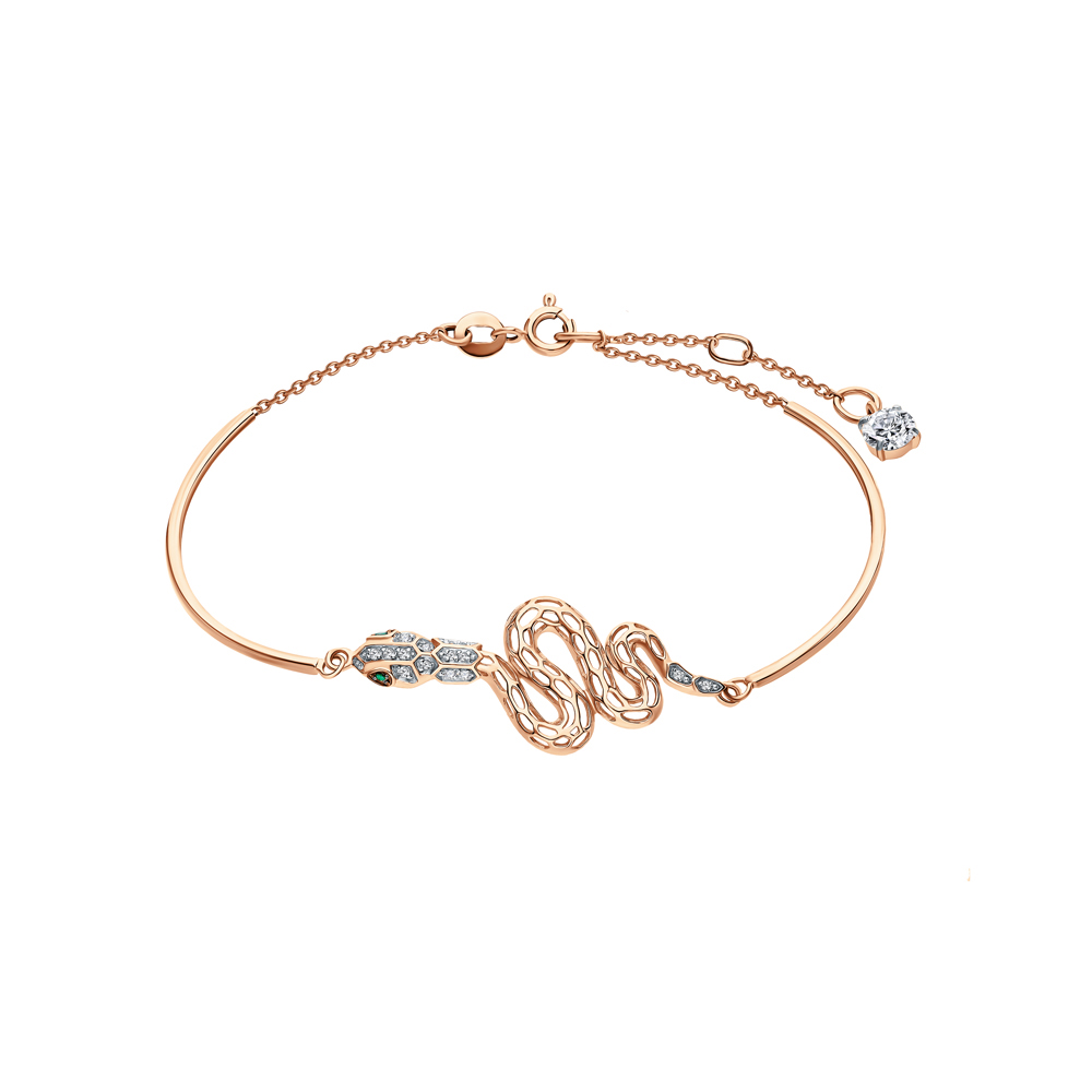 Золотой браслет с фианитами в Ростовe-на-Дону