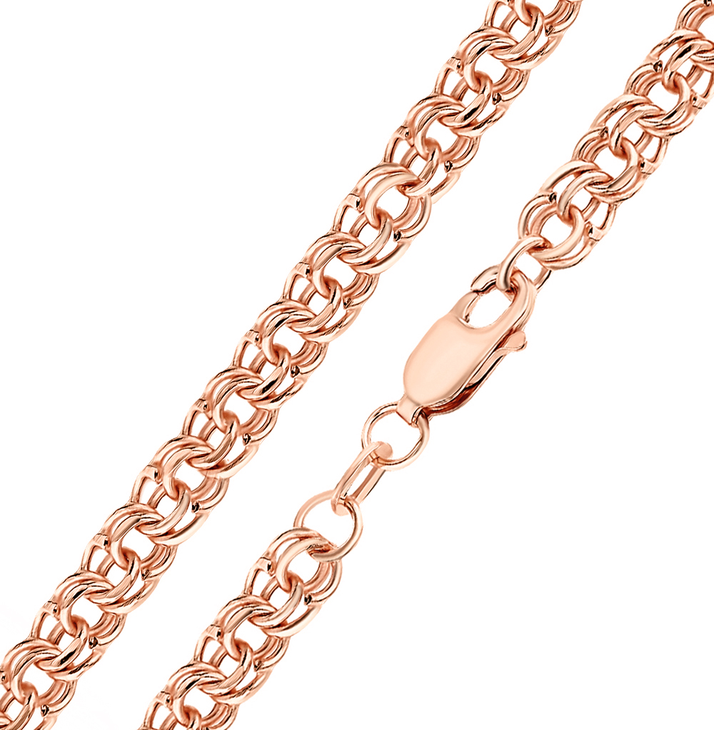 Золотая цепь КРАСЦВЕТМЕТ НЦ 12-316ПГ 0,70*: розовое золото 585 пробы ...