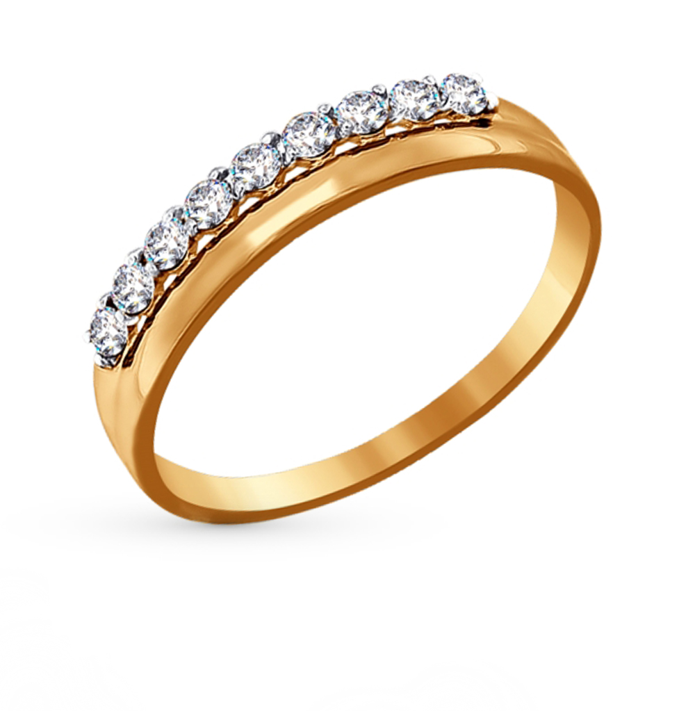Золотое кольцо с фианитами SOKOLOV 016670* в Санкт-Петербурге