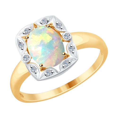Золотое кольцо с бриллиантами SOKOLOV 6014062 в Екатеринбурге