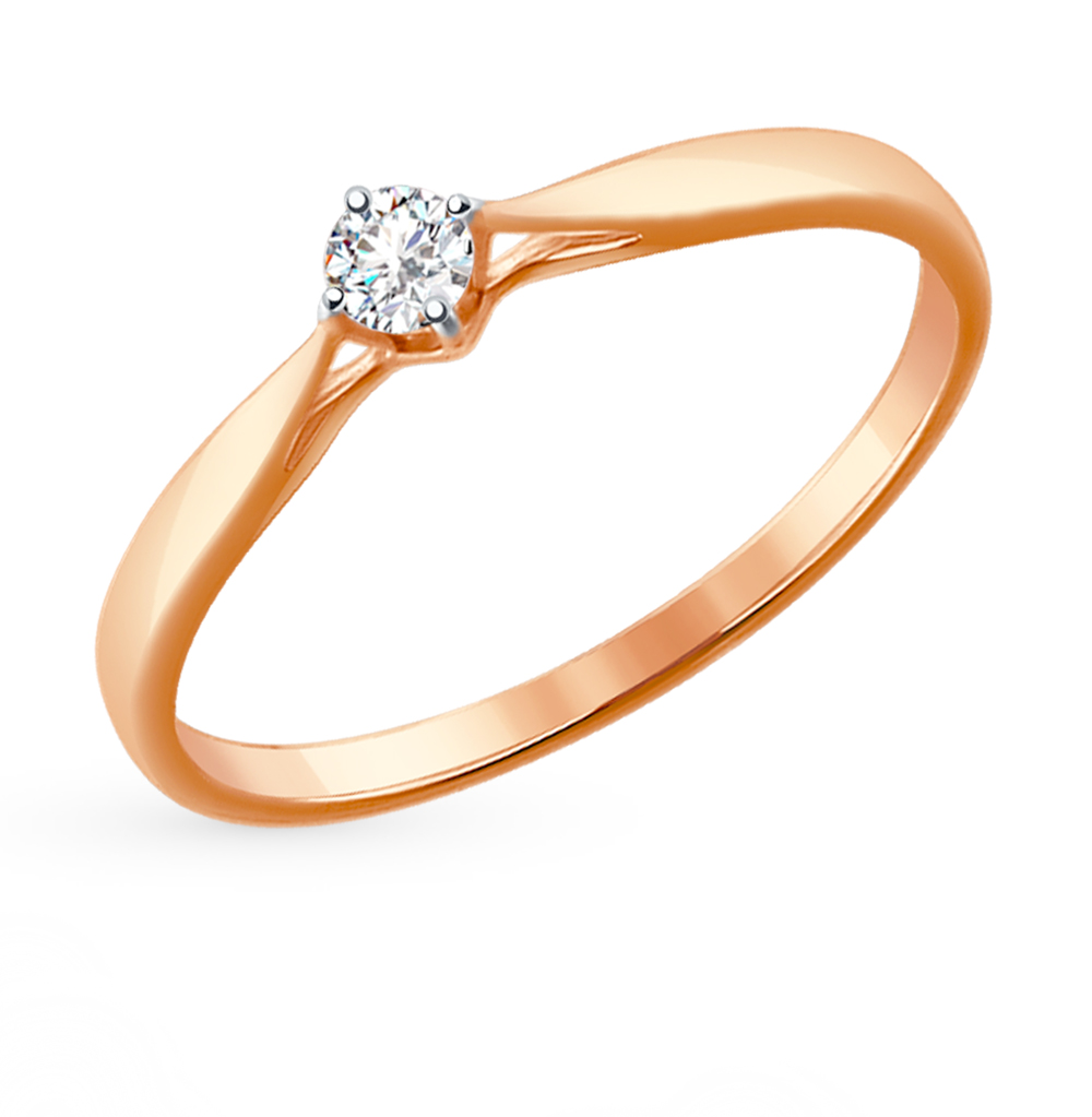 Золотое кольцо с бриллиантами SOKOLOV 1011495 в Самаре