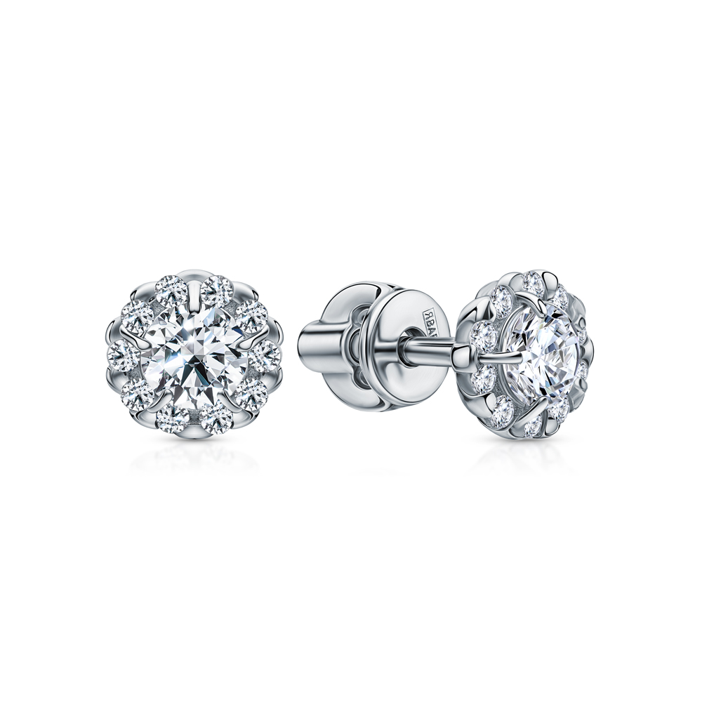 Серебряные серьги с фианитами в Самаре