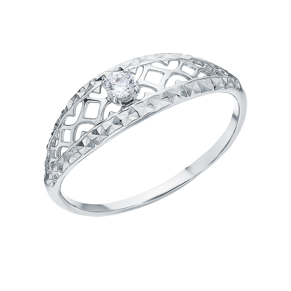 Серебряное кольцо с кубическим цирконием в Самаре