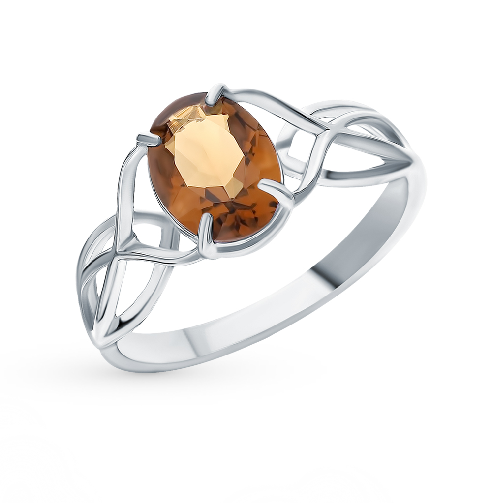 Серебряное кольцо с кристаллами в Самаре