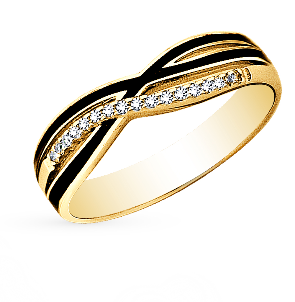 Золотое кольцо с эмалью в Краснодаре
