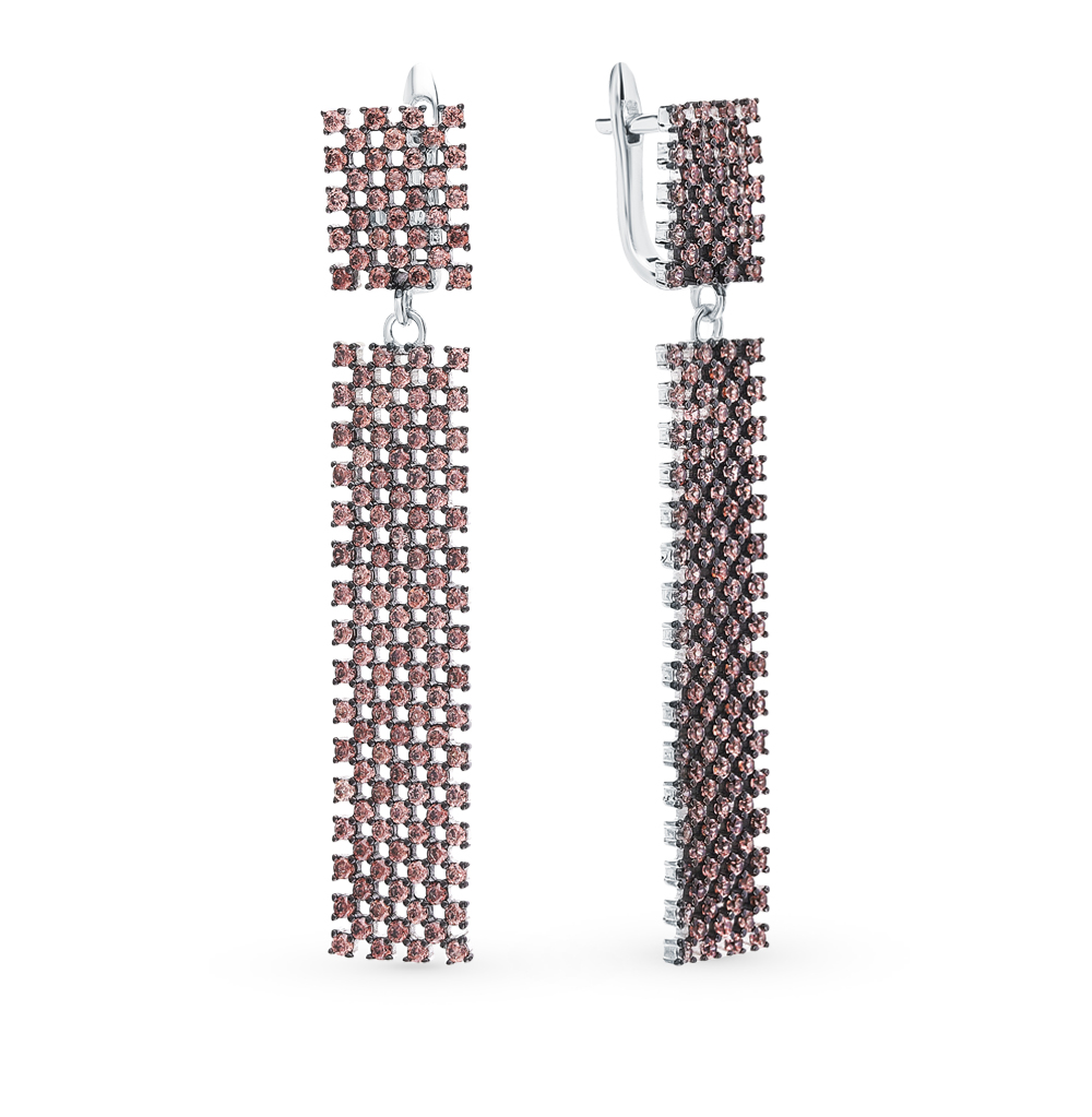 Серебряные серьги с кубическим цирконием в Самаре