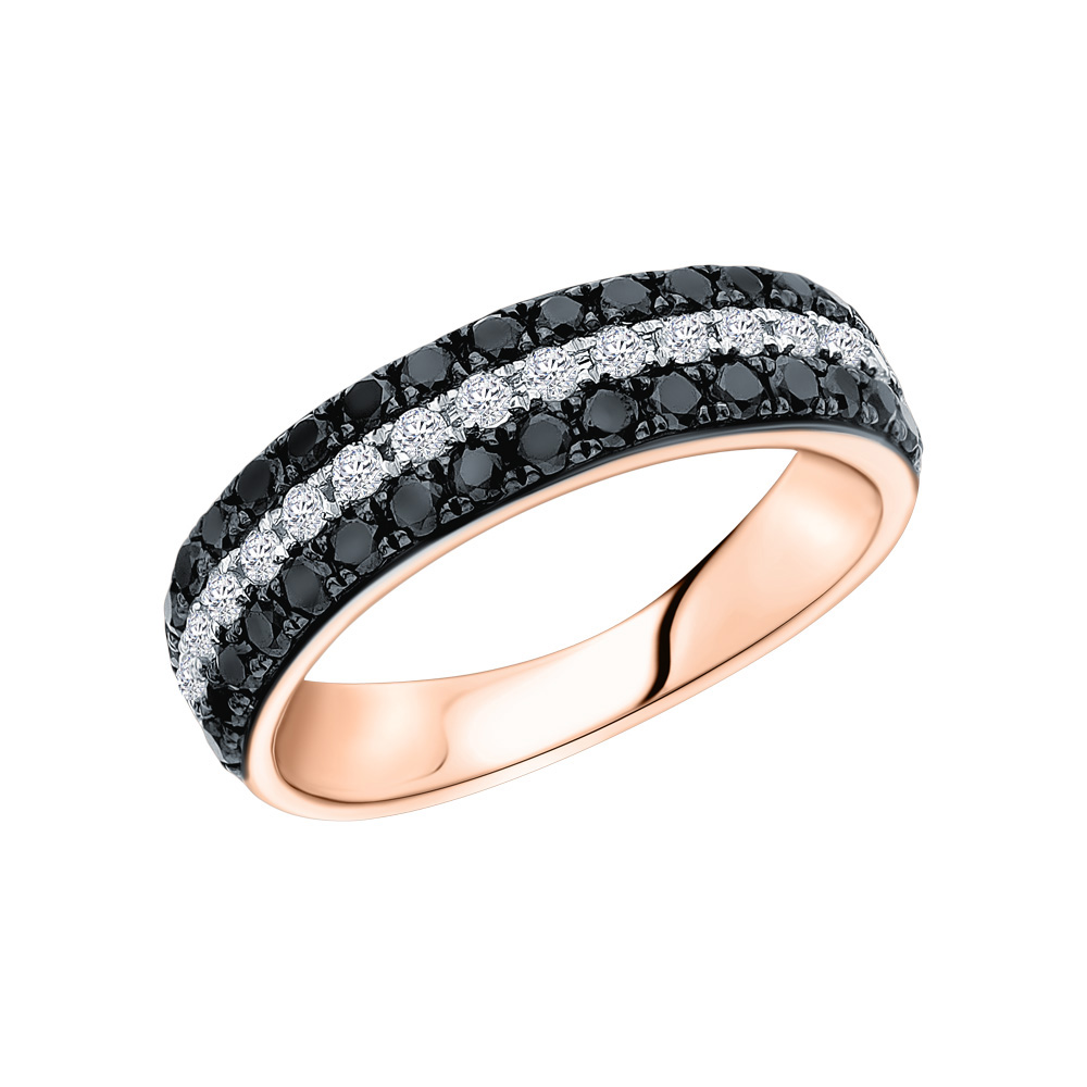 Фото «Золотое кольцо с чёрными бриллиантами»