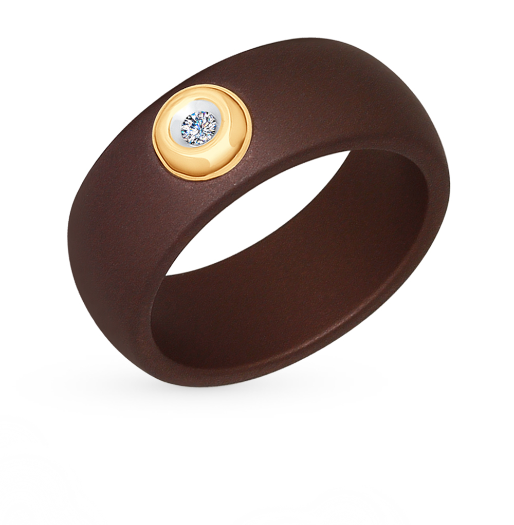 Фото «Золотое кольцо с бриллиантами SOKOLOV 6015017»