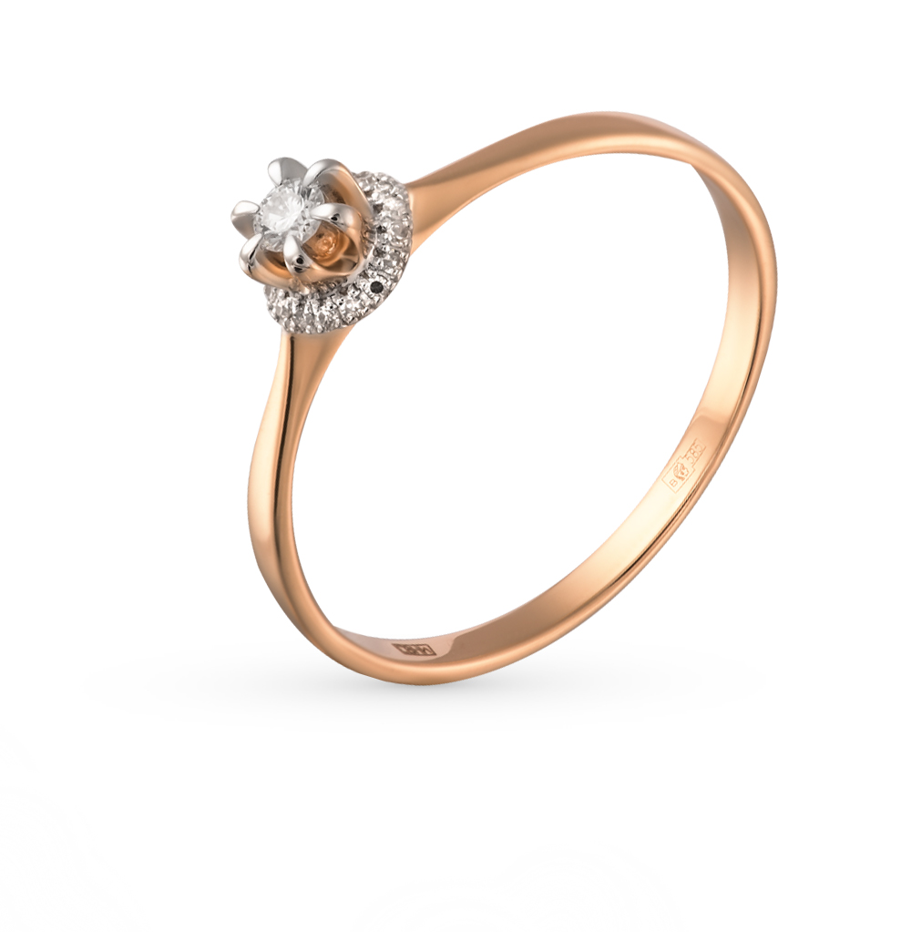 Фото «Золотое кольцо с бриллиантами SOKOLOV 1011451»