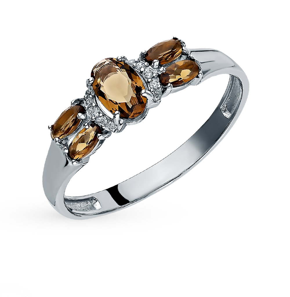 Фото «Серебряное кольцо с фианитами и кристаллами»