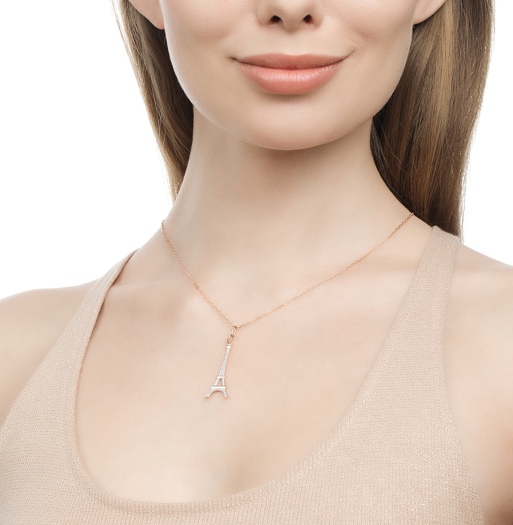 Золотая подвеска с фианитами TALANT 50-02-0001-24291*: красное и ...