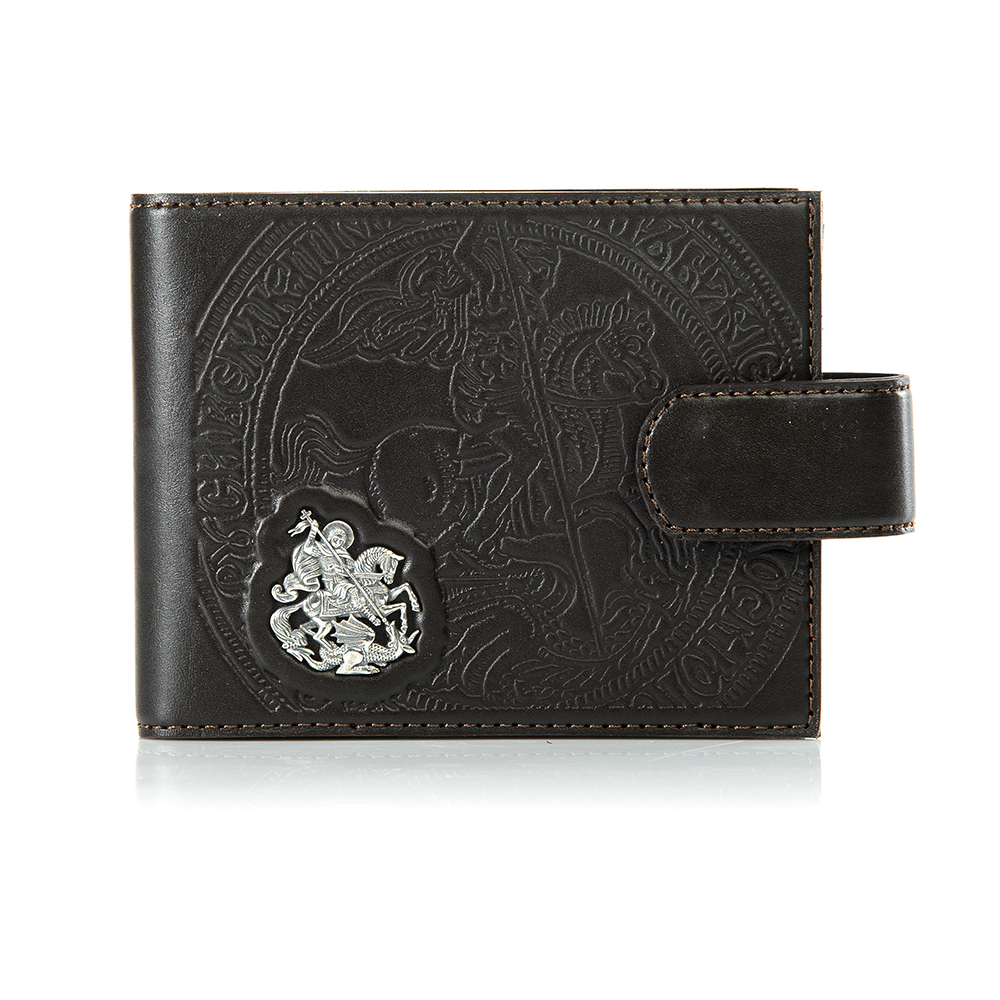 Фото «Кожаный кошелек с серебряной вставкой»