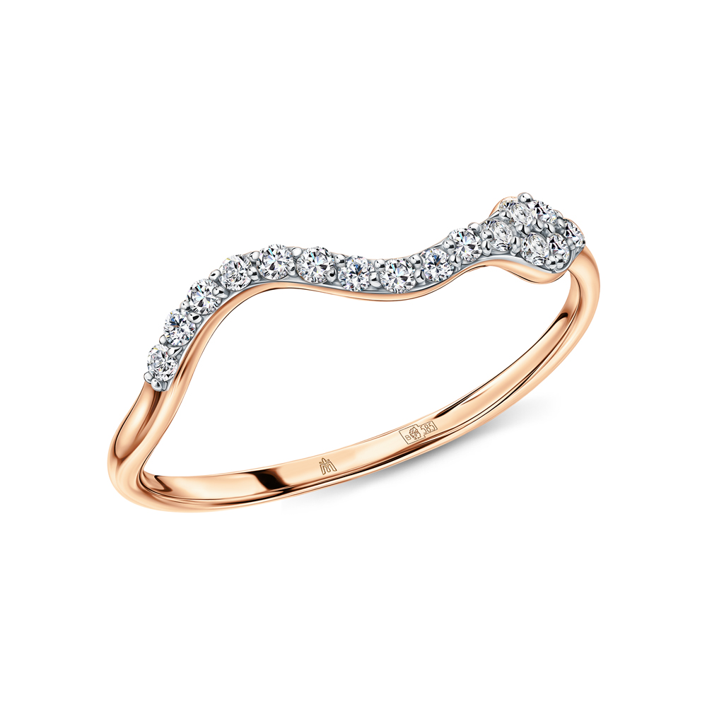 Золотое кольцо с бриллиантами природными в Краснодаре