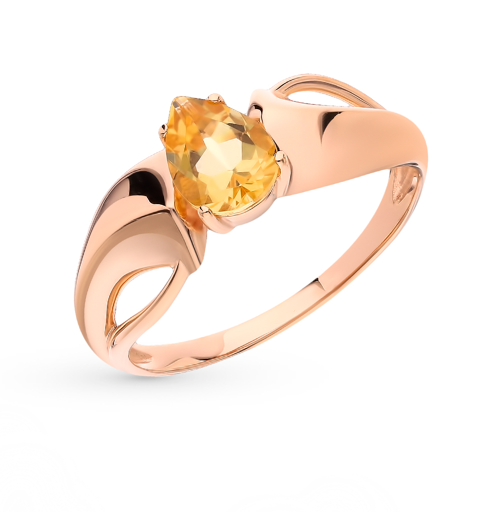 Золотое кольцо с цитринами в Самаре