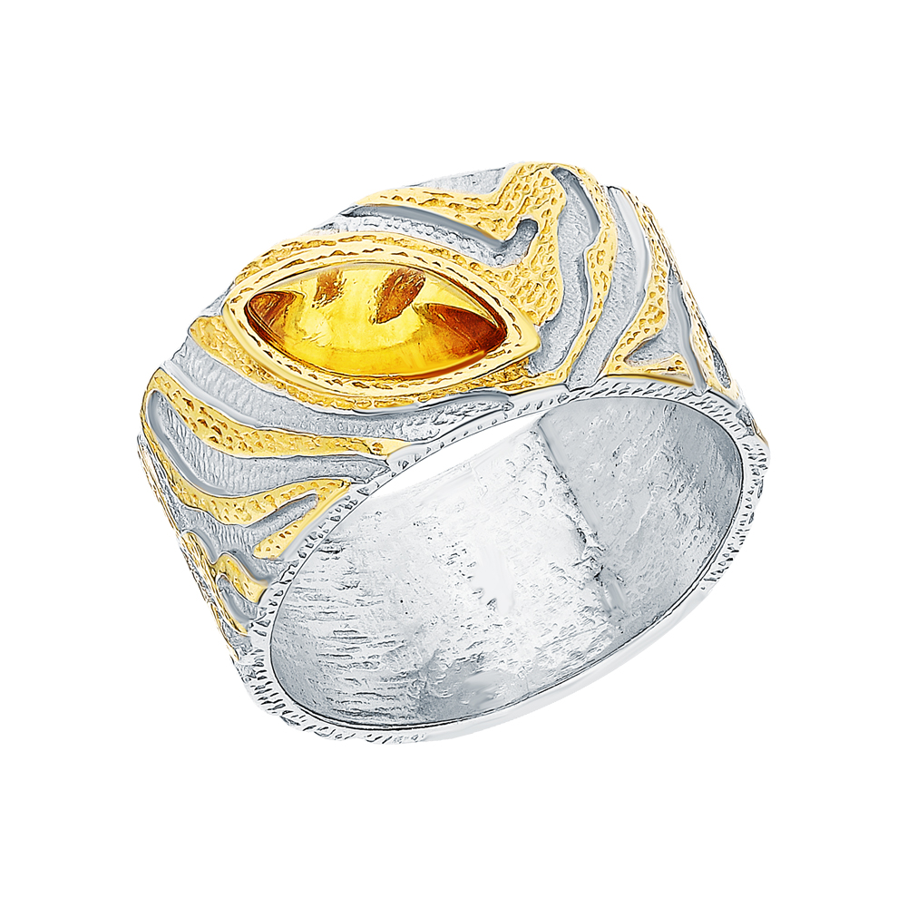 Серебряное кольцо с янтарем в Нижнем Новгороде