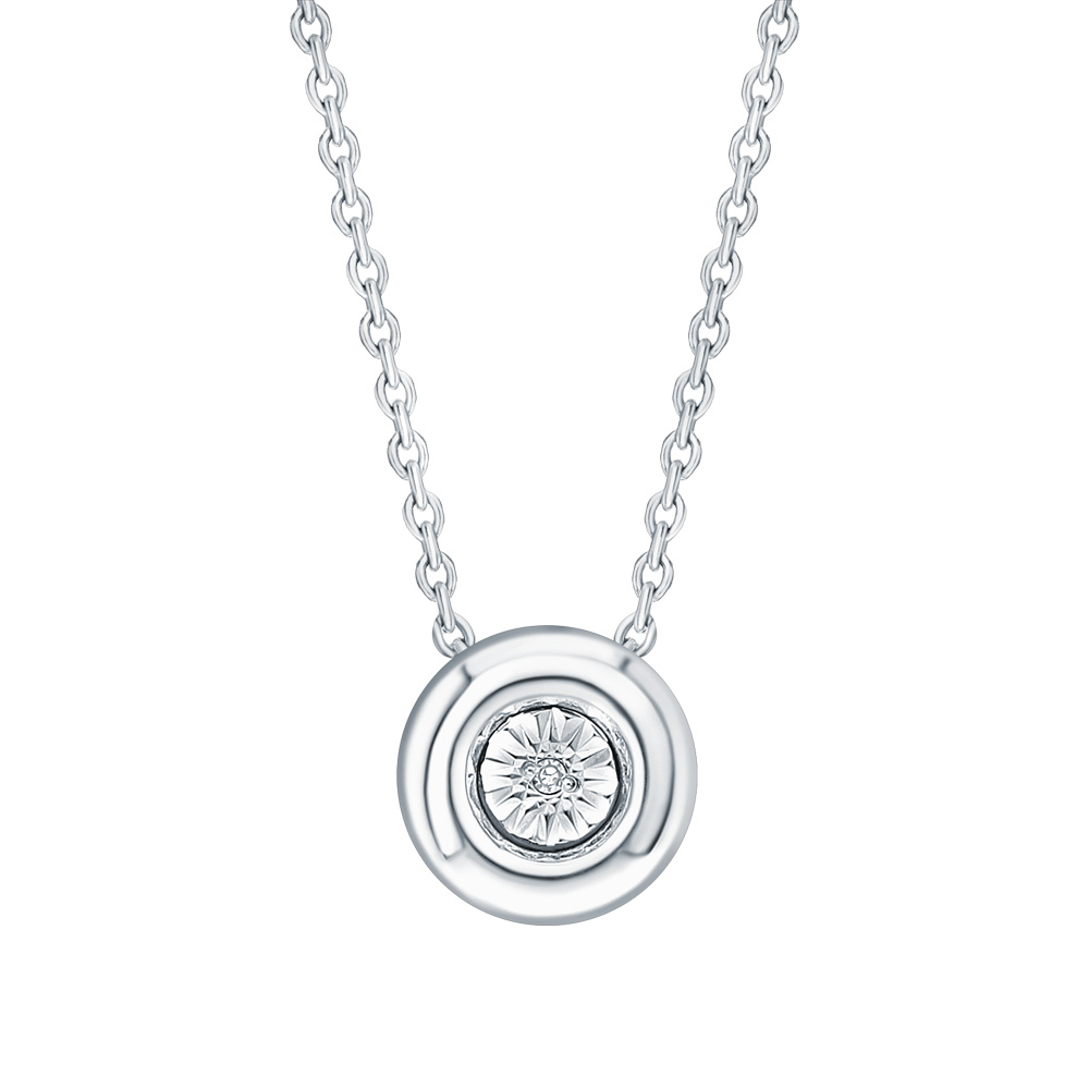 Фото «Серебряное шейное украшение с бриллиантами»