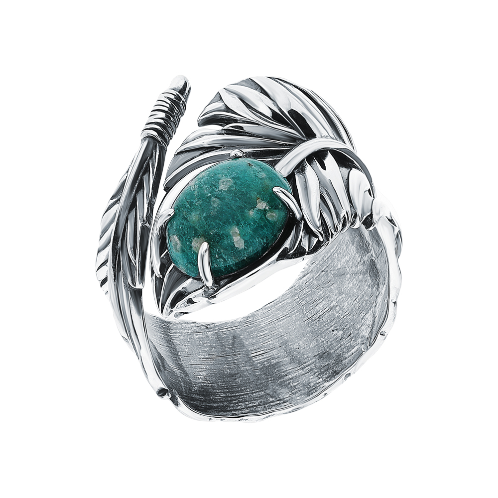 Серебряное кольцо с амазонитом в Самаре