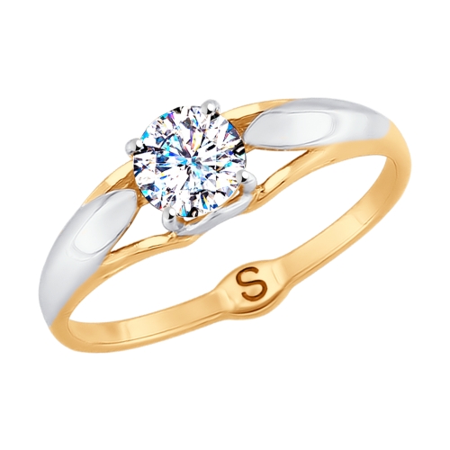 Золотое кольцо с фианитами SOKOLOV 81010372* в Санкт-Петербурге
