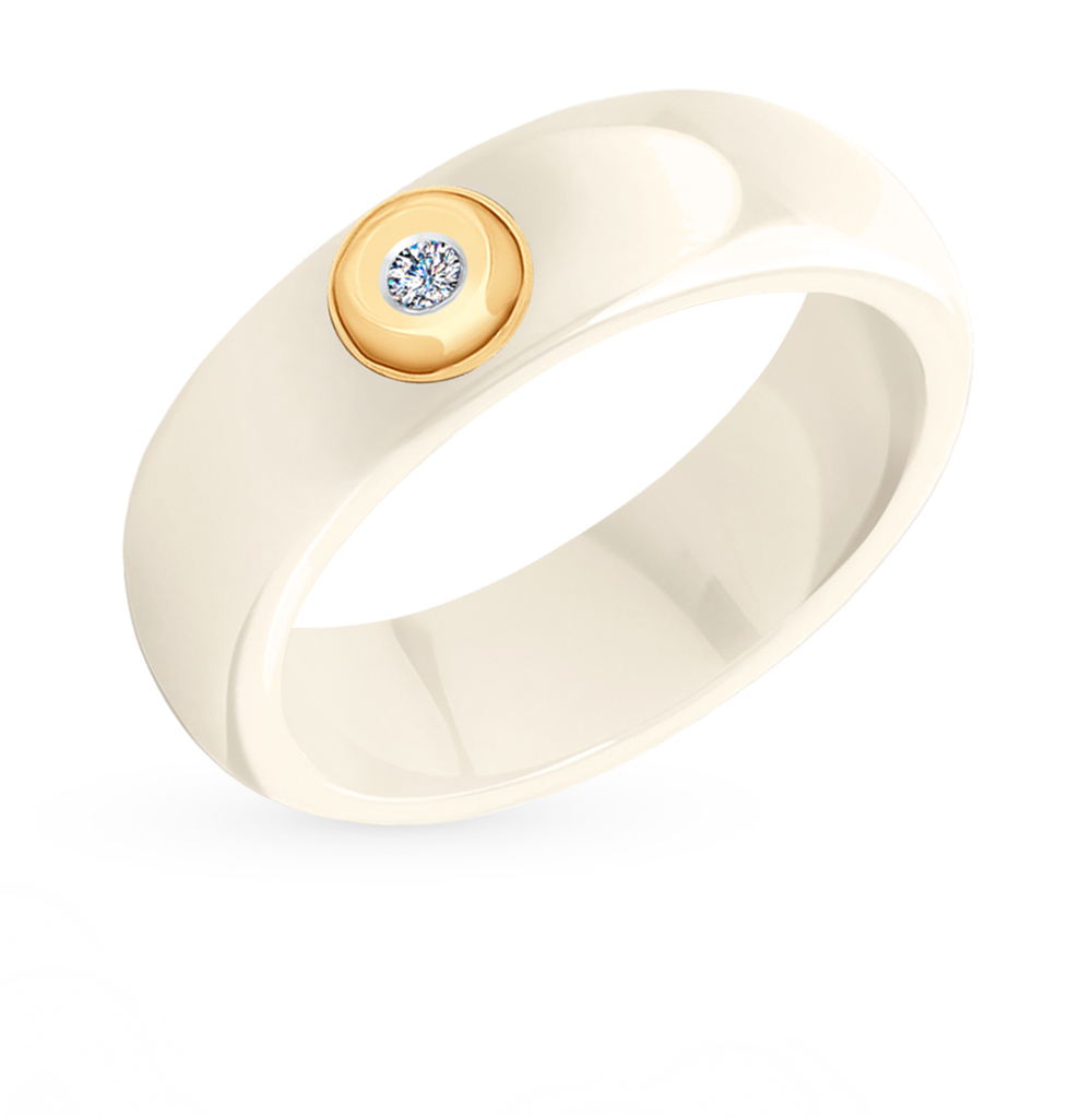 Фото «Золотое кольцо с бриллиантами SOKOLOV 6015020»