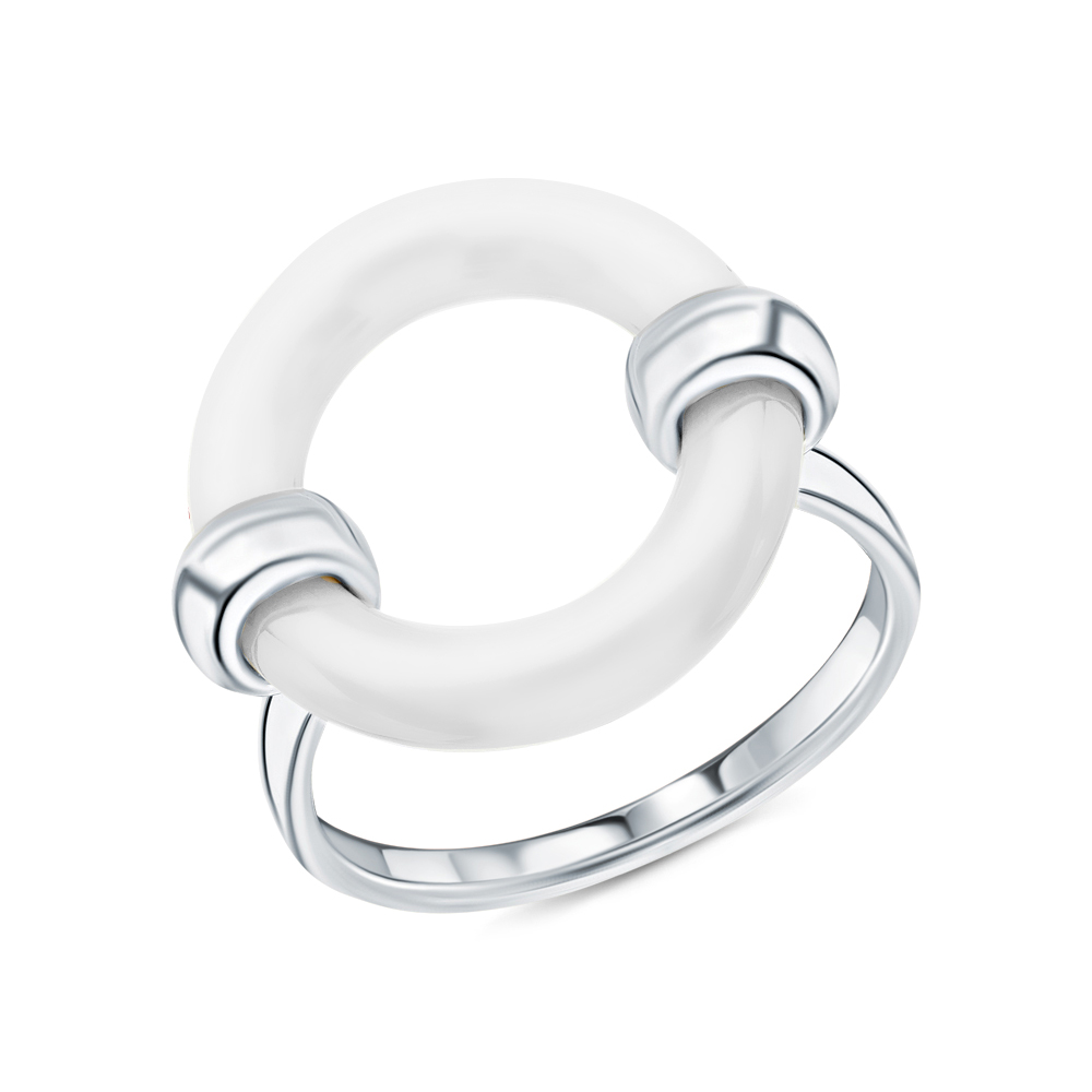 Серебряное кольцо с керамикой в Новосибирске
