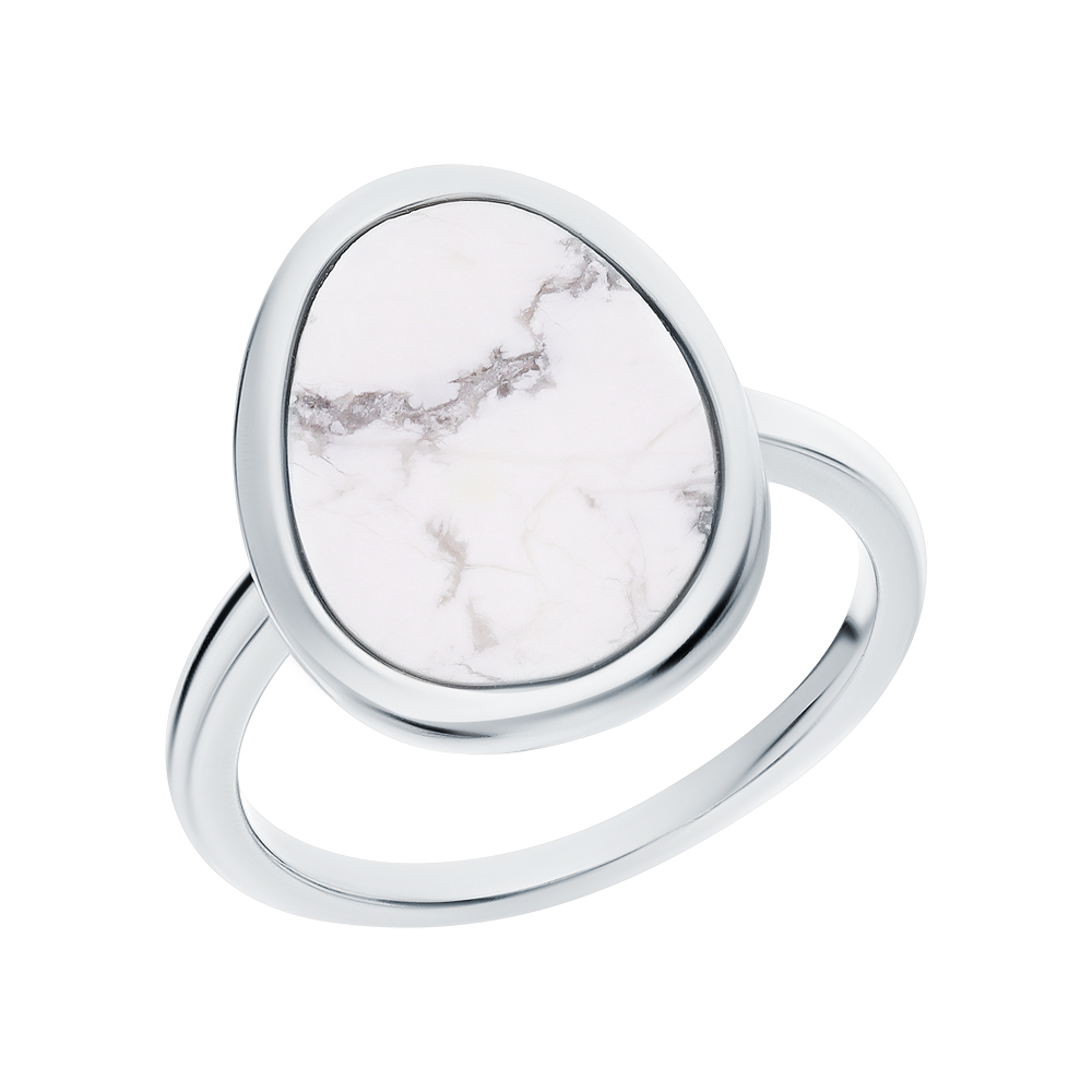 Серебряное кольцо с говлитами в Самаре